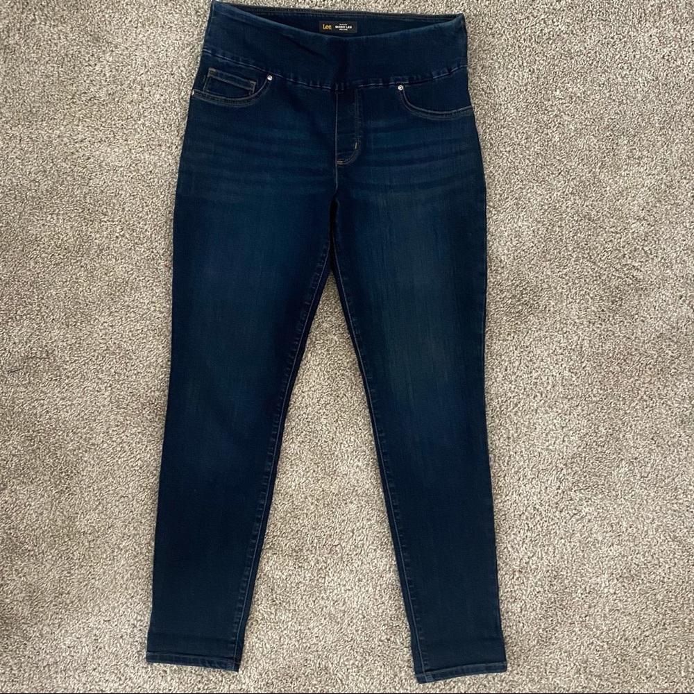 Lee Mid Rise Dark Blue Jeans